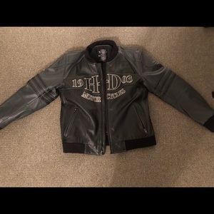 Black leather Harley Davidson coat